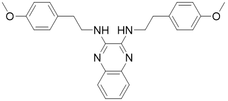 2-(4-甲氧基苯基)-N-(3-{[2-(4-甲氧基苯基)乙基]亚胺} -1,4-二氢 -2-喹喔啉亚甲基)乙胺